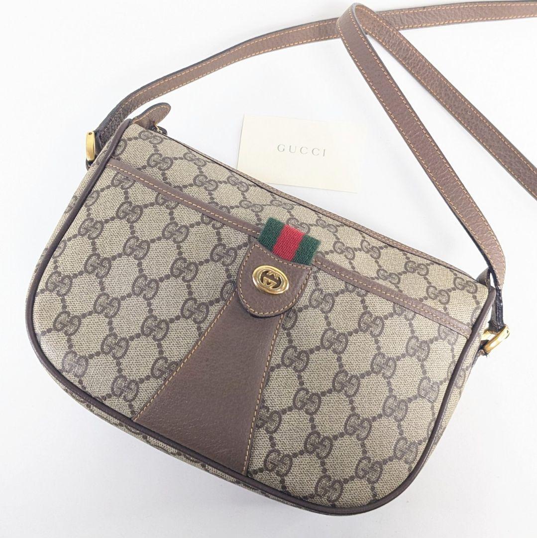 グッチ　ショルダーバッグ　GGスプリーム　シェリーライン　インターロッキング