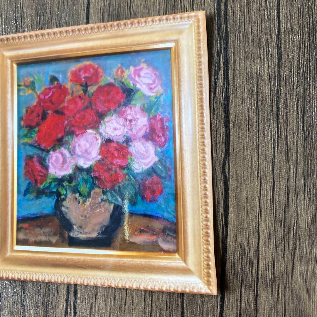 パリの芸人」菊地正則油彩画絵画油絵 F4 キャンバス額付き匿名配送