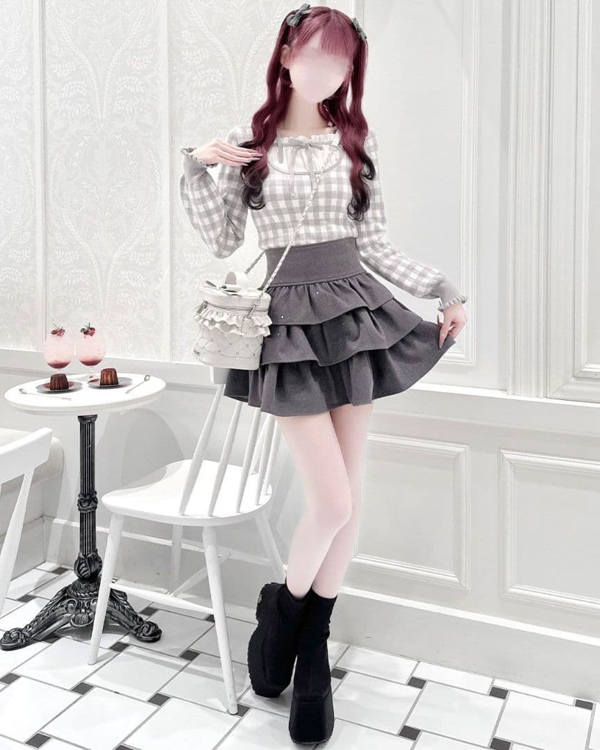 ミシェルマカロン　ハニーミュウ　ビッグリボンバニティショルダー　ホワイト