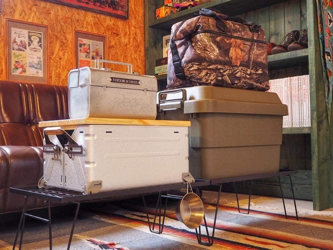 ブラック フィールドラック 3点 収納ケース キャンピングムーン アウトドア