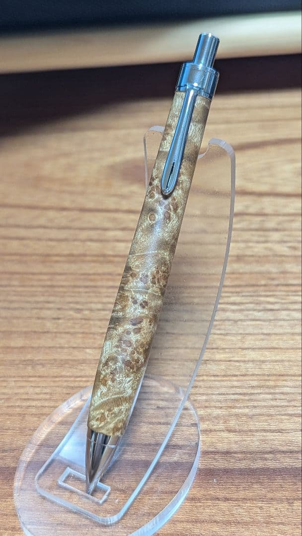 425ペン工房翌檜 極上 マーブルウッド 瘤杢 縮杢 木軸シャーペン