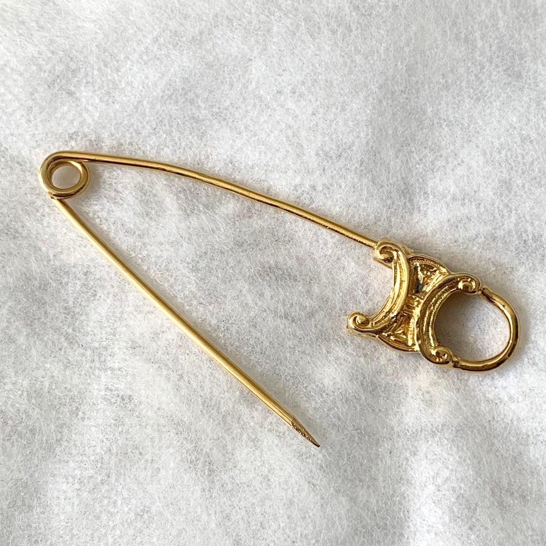 CELINE セリーヌ ピンブローチ ゴールド 安全ピン ヴィンテージ - メルカリ