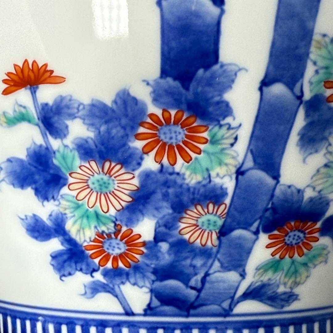 鍋島御庭焼 市川光春 本人作 最高位作 色鍋島竹梅図