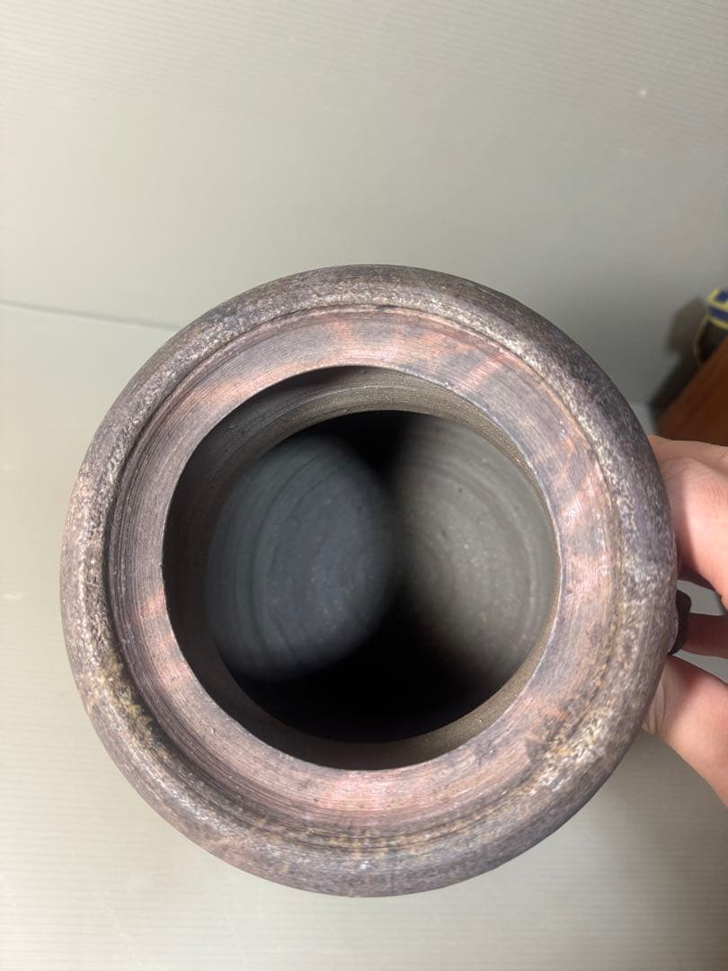 2471  備前焼 夢二窯　正造　耳付重餅水指　未使用