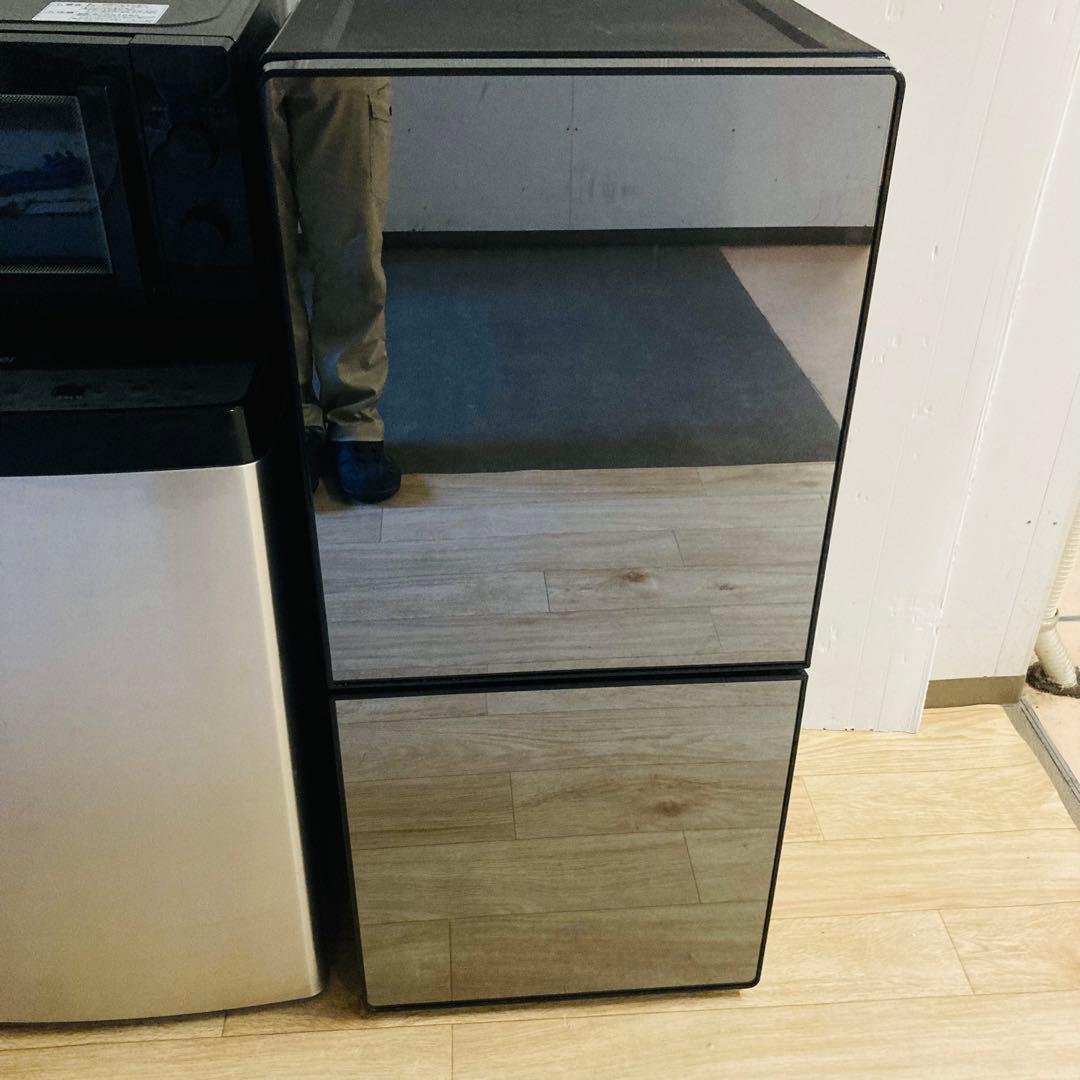 カッコイイガラストップ冷蔵庫の一人暮らし家電セット❗️大阪、大阪近郊配送　AB