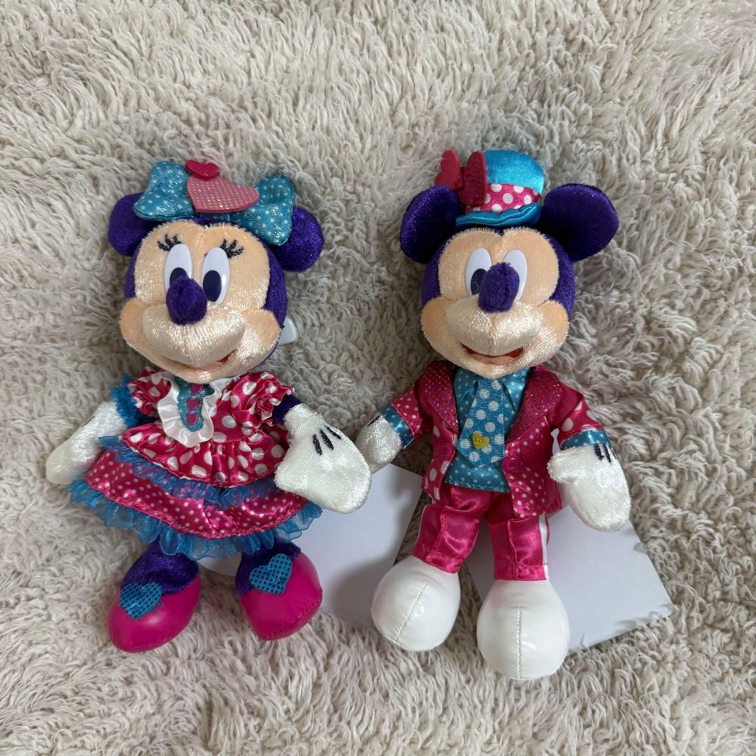 ディズニー パルパルーザ ミニー ミッキー ぬいぐるみバッジ ぬいば