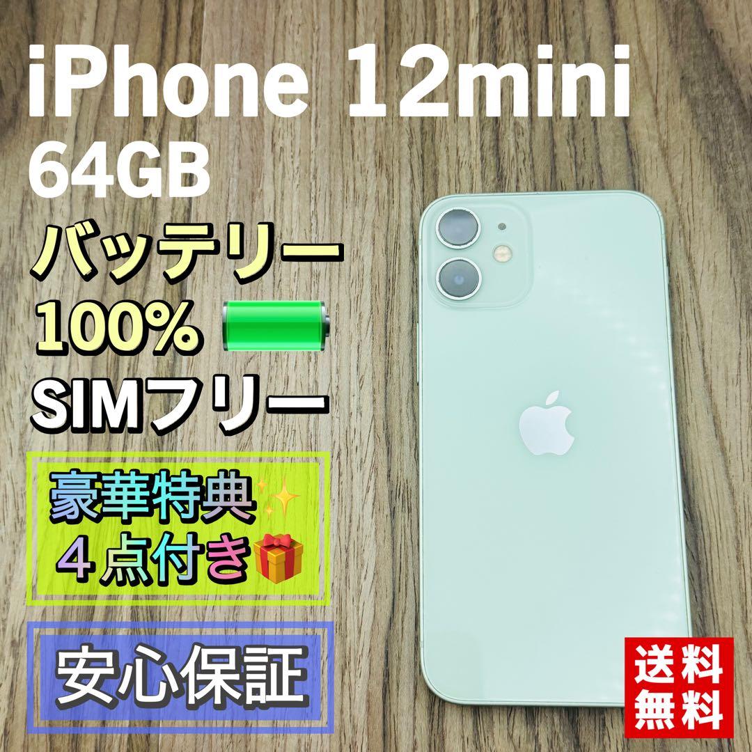 美品】iPhone12mini グリーン 64GB シムフリー 【新品電池】 - メルカリ