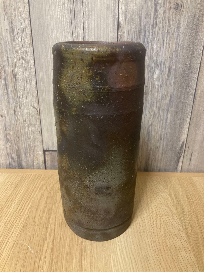 人間国宝　藤原啓　備前焼　花瓶　共箱