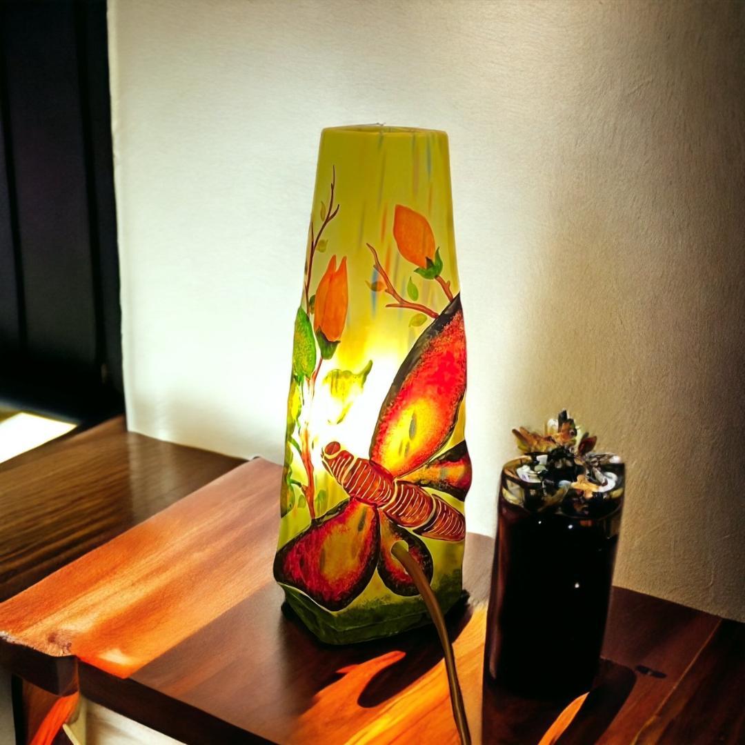 ドームナンシー 卓上照明 高さ21cm 被せガラス アンテルカレール 立体