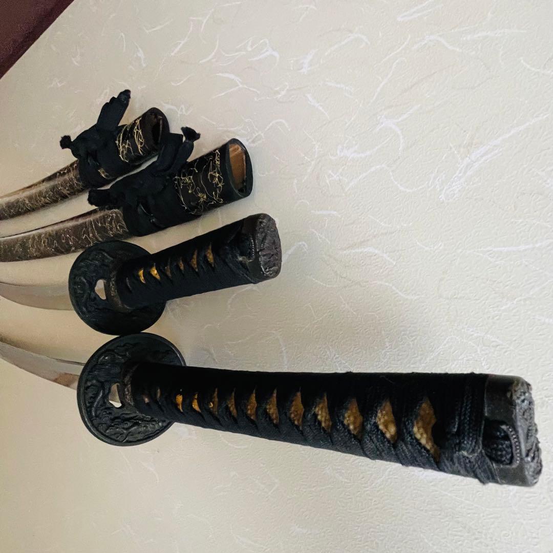 模造刀 日本刀 武具 刀剣 居合刀 2本セット 太刀 脇差 w2