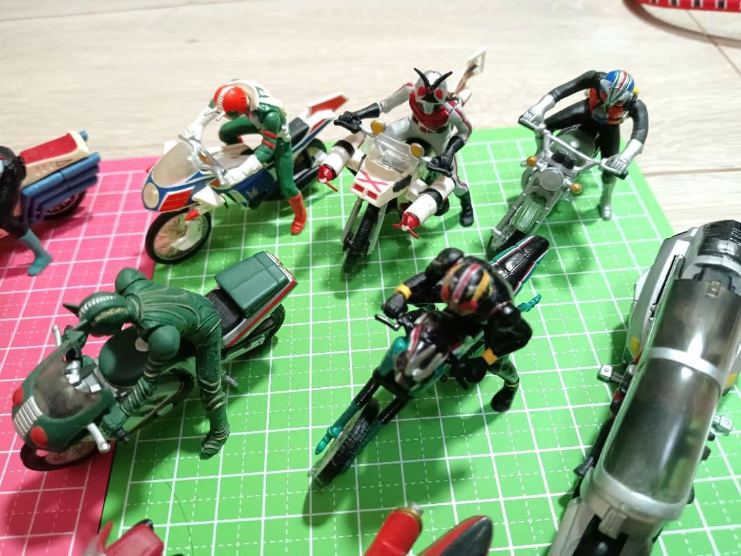 仮面ライダー フィギュアセット 17体セット バイク付き