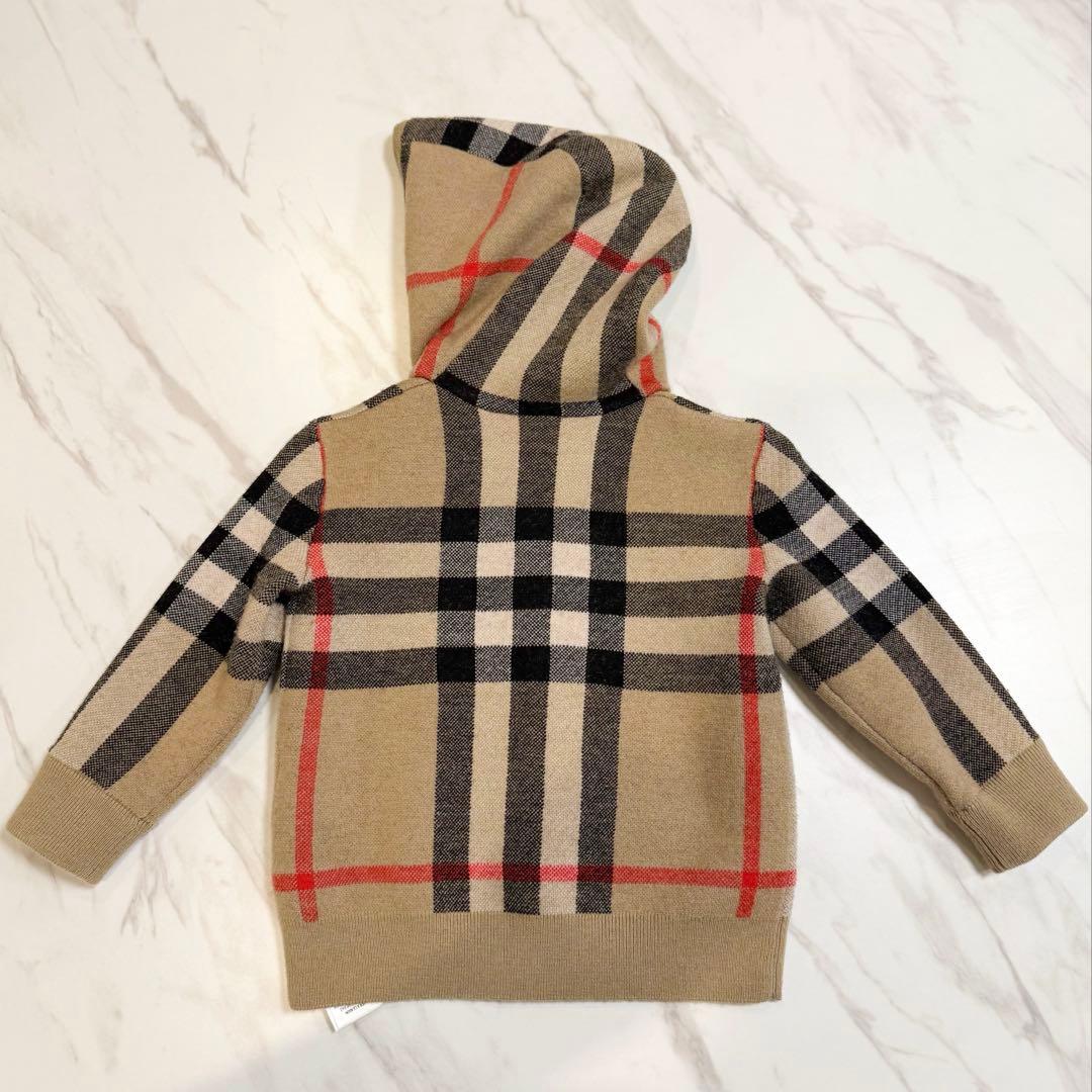 ウールチェックフーディ80サイズ