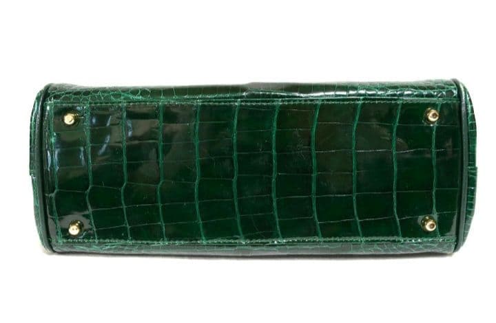 グリーン　ヴィンテージ　ハンドバッグ