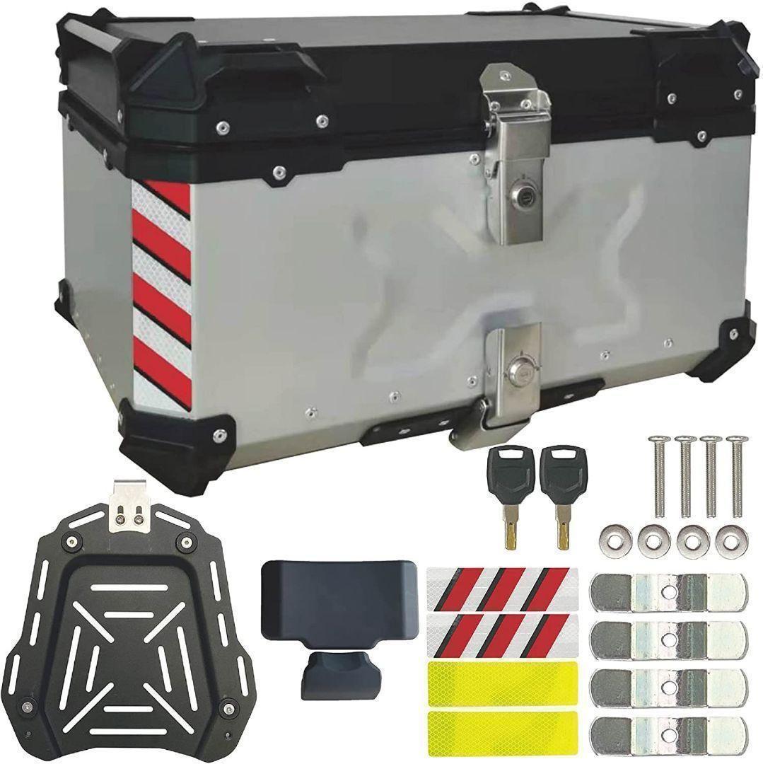 バイクリアボックス アルミトップケース (65L Silver 銀) 114