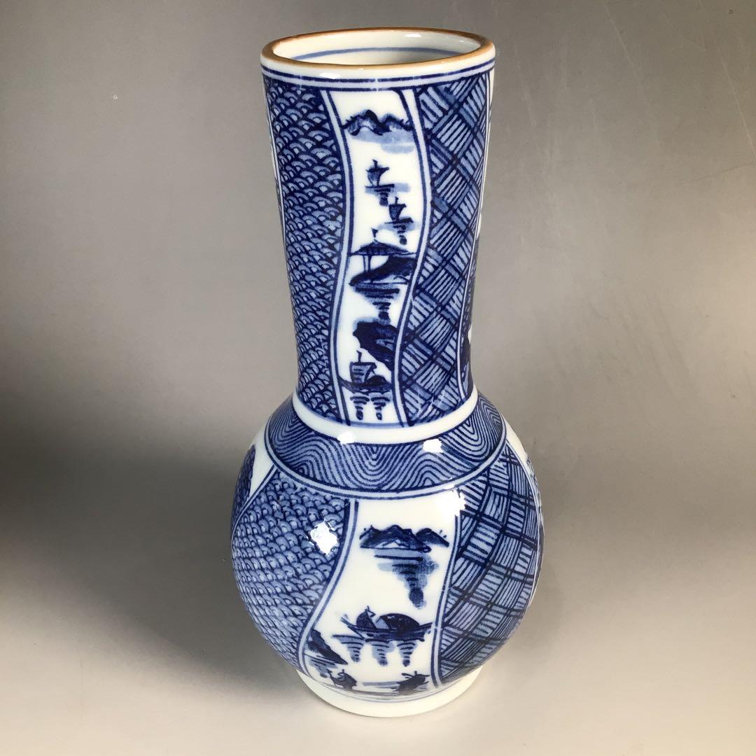 N391皆具『京焼貴山造』『染付祥瑞文』『水指建水蓋置杓立』共箱