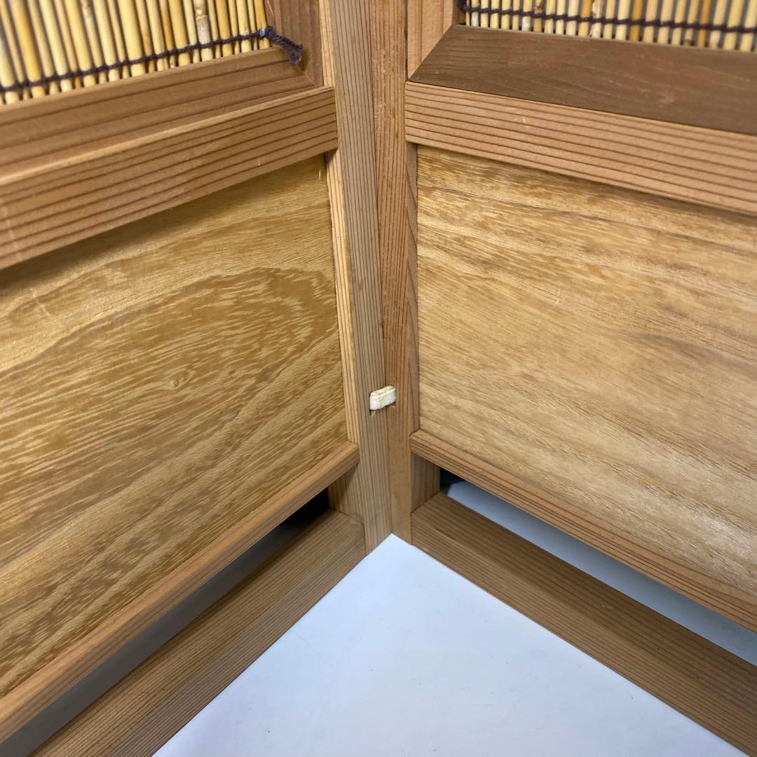 茶道具】七宝透かし風炉先葦簾襖セット