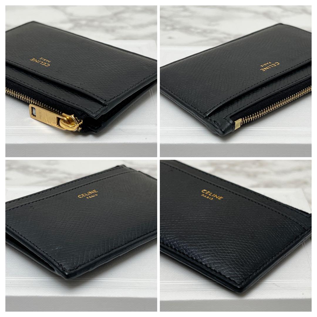 セリーヌ ジップ付きカードホルダー ケース ブラック CELINE