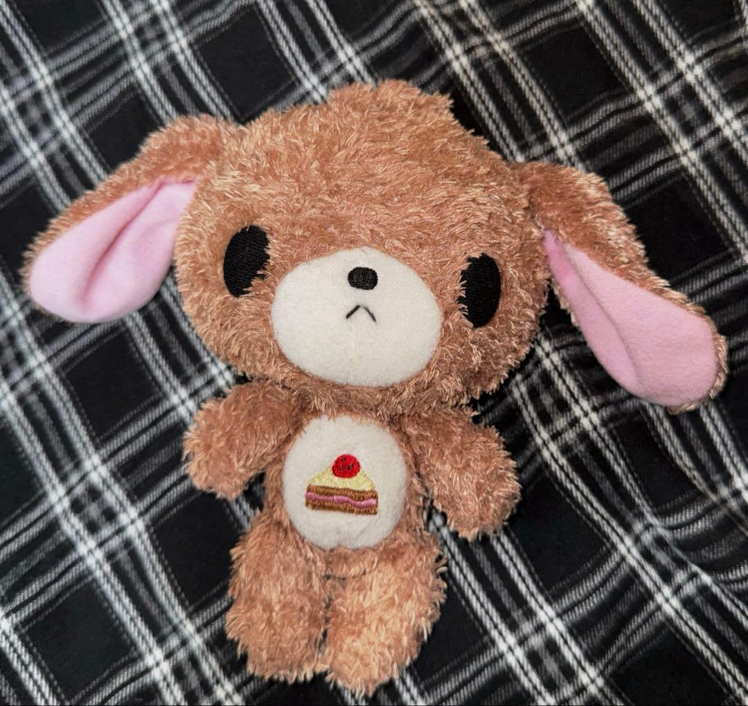 シュガーバニーズ くろうさ ケーキ刺繍 ぬいぐるみ 当時品