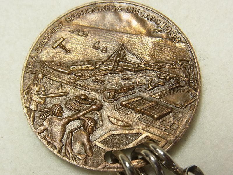 《k250》１９３３年 シカゴ万国博覧会 Leonard社 記念キーフォルダー