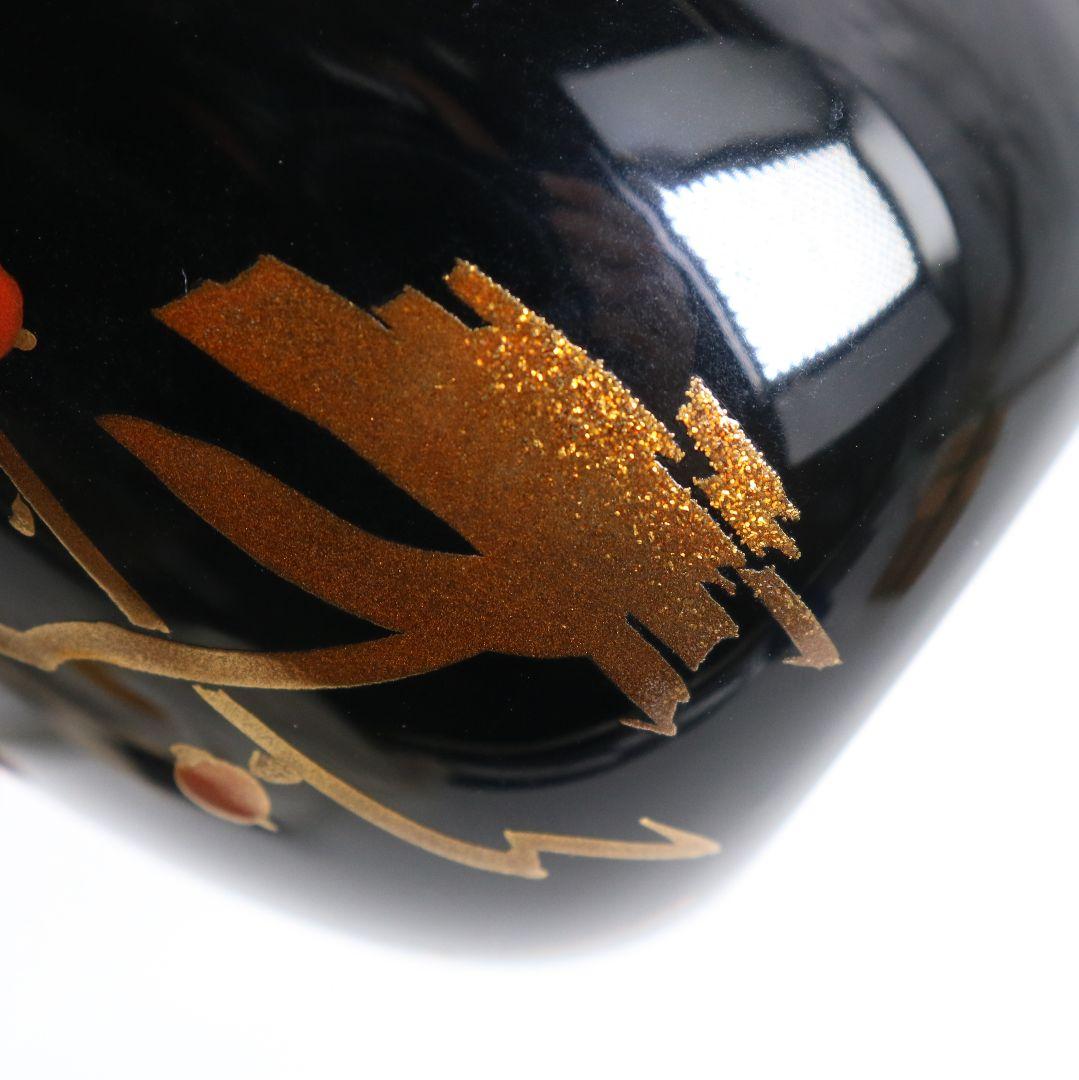 桜井一良作 梅文 利休形中棗 茶道具 共箱共布 V878 N6