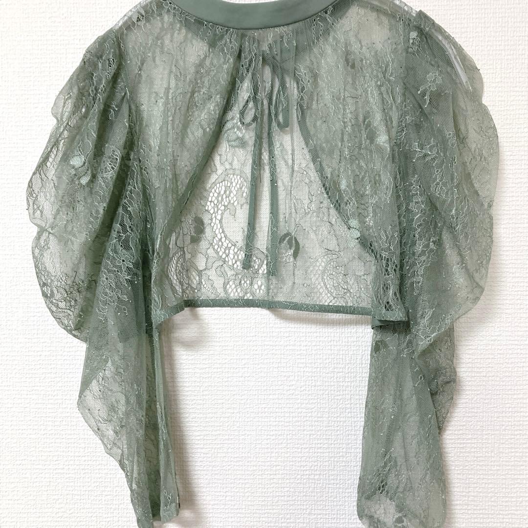 美品　人気　カナ　3way レースボレロセット フレア パーティー ドレス M