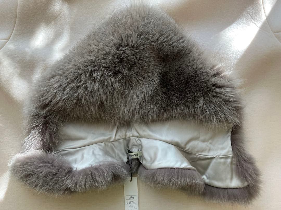 マニマリス ファーフード グレーブラウン グレージュ manimaris