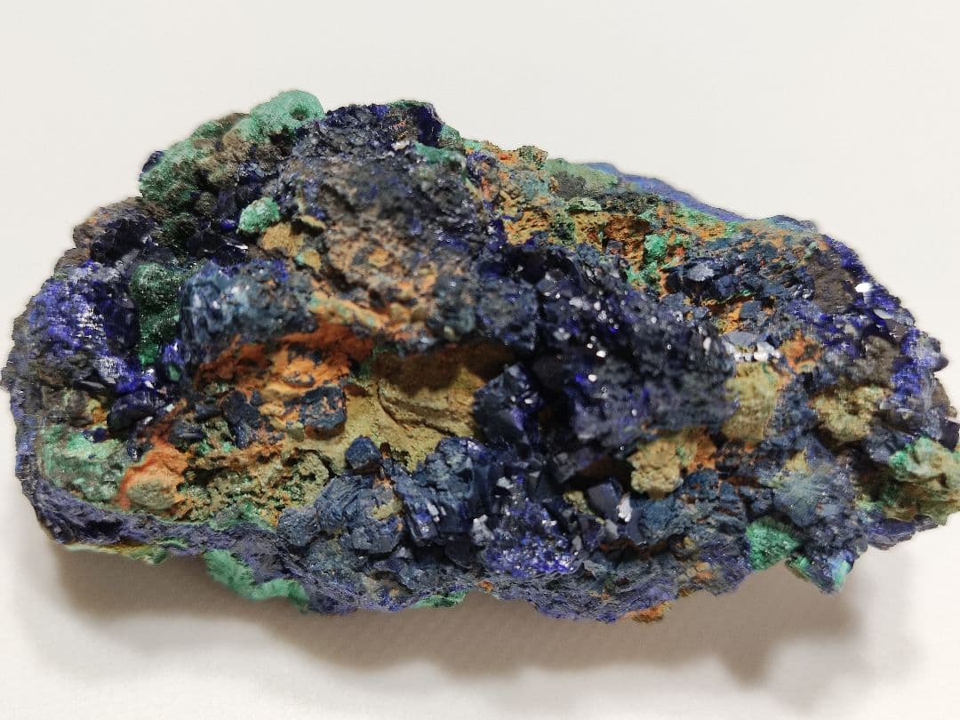 パワーストーン 天然石 マラカイトを伴うアズライト 原石 101g No.983