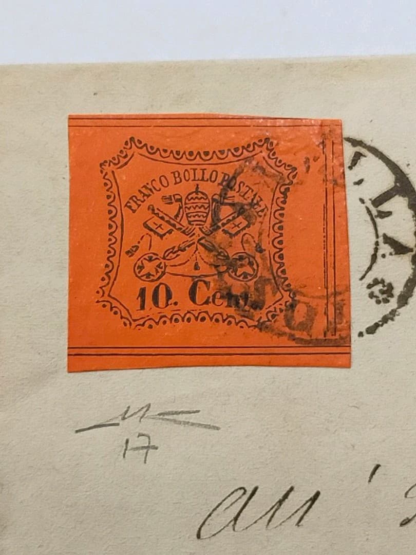 エンタイア 1867年 10セント 切手 イタリア 150年前 封筒 - メルカリ