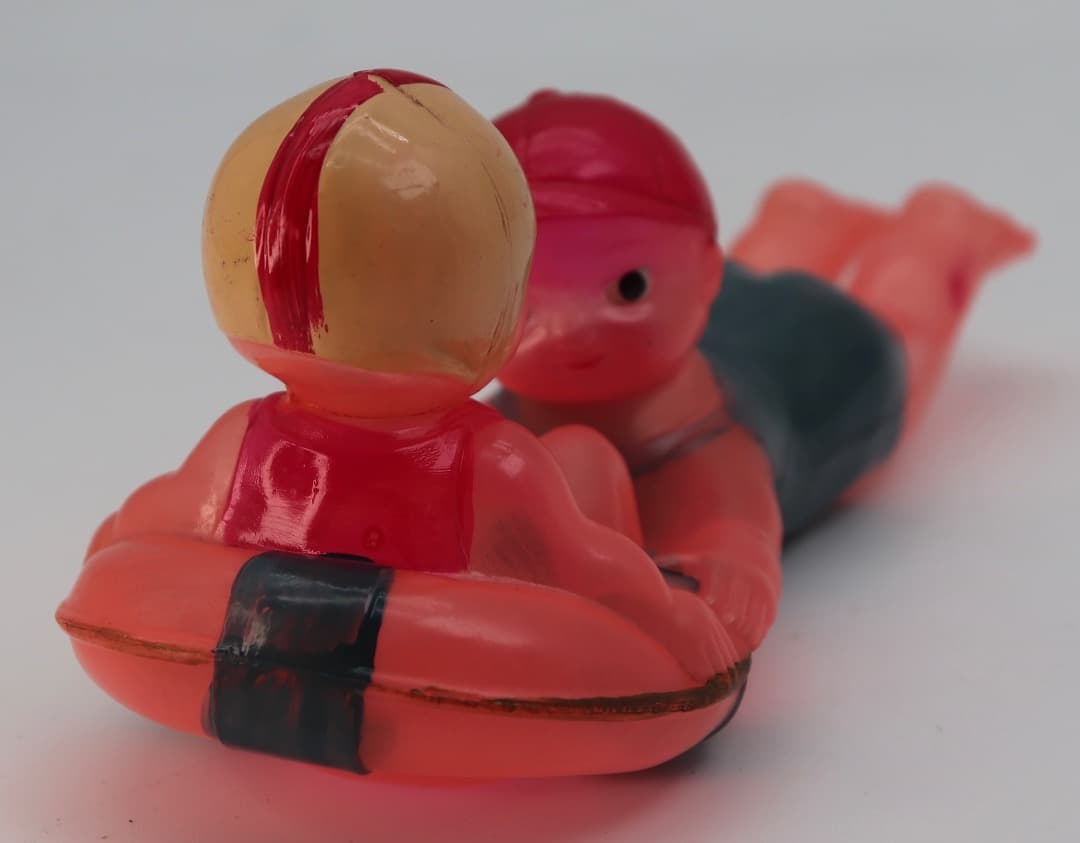 セルロイド製 水着の男の子と女の子のフィギュア 日本製レアアイテム