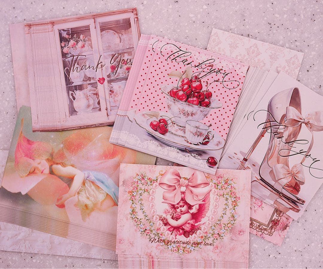 大容量♡感謝set240点+α A4デザインペーパー コラージュ素材 おすそ分け