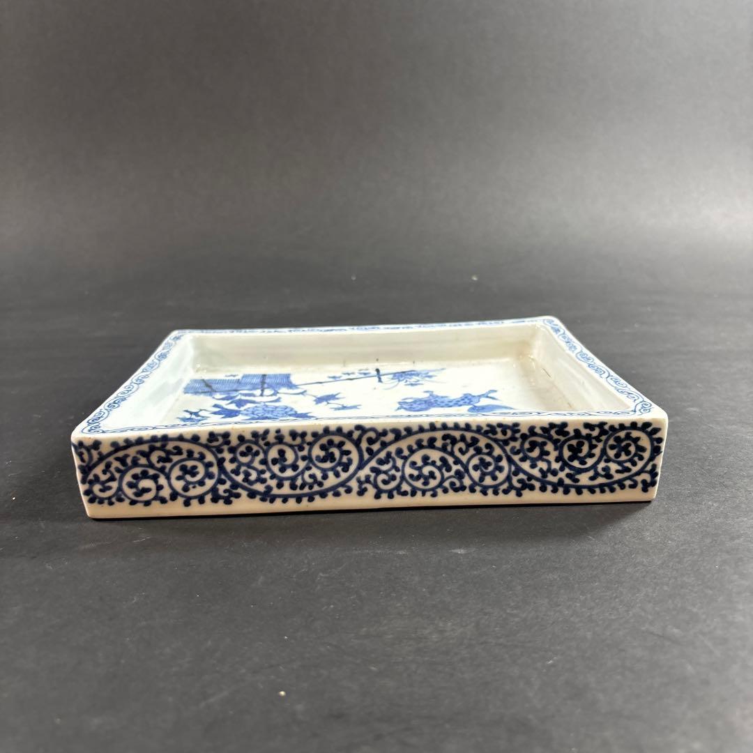 87 セール 水盤 染付 伊万里 九谷 鍋島 中国 南京 唐獅子 牡丹