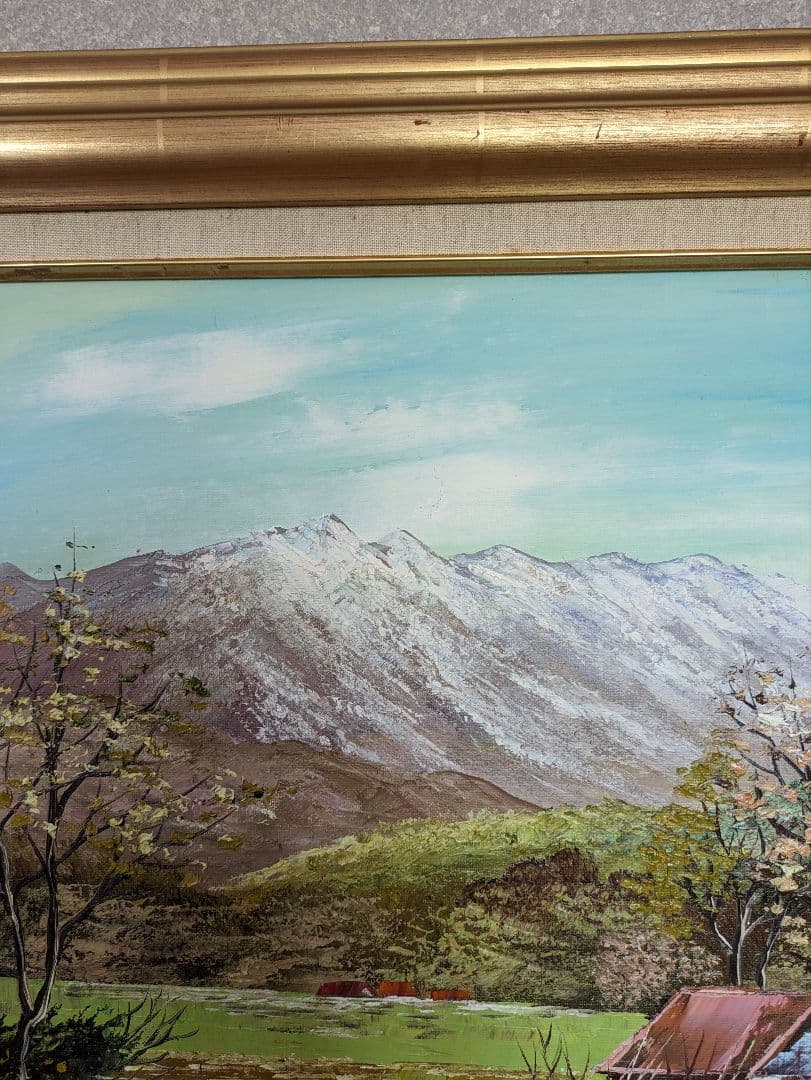 澤健作油彩画F10号肉筆