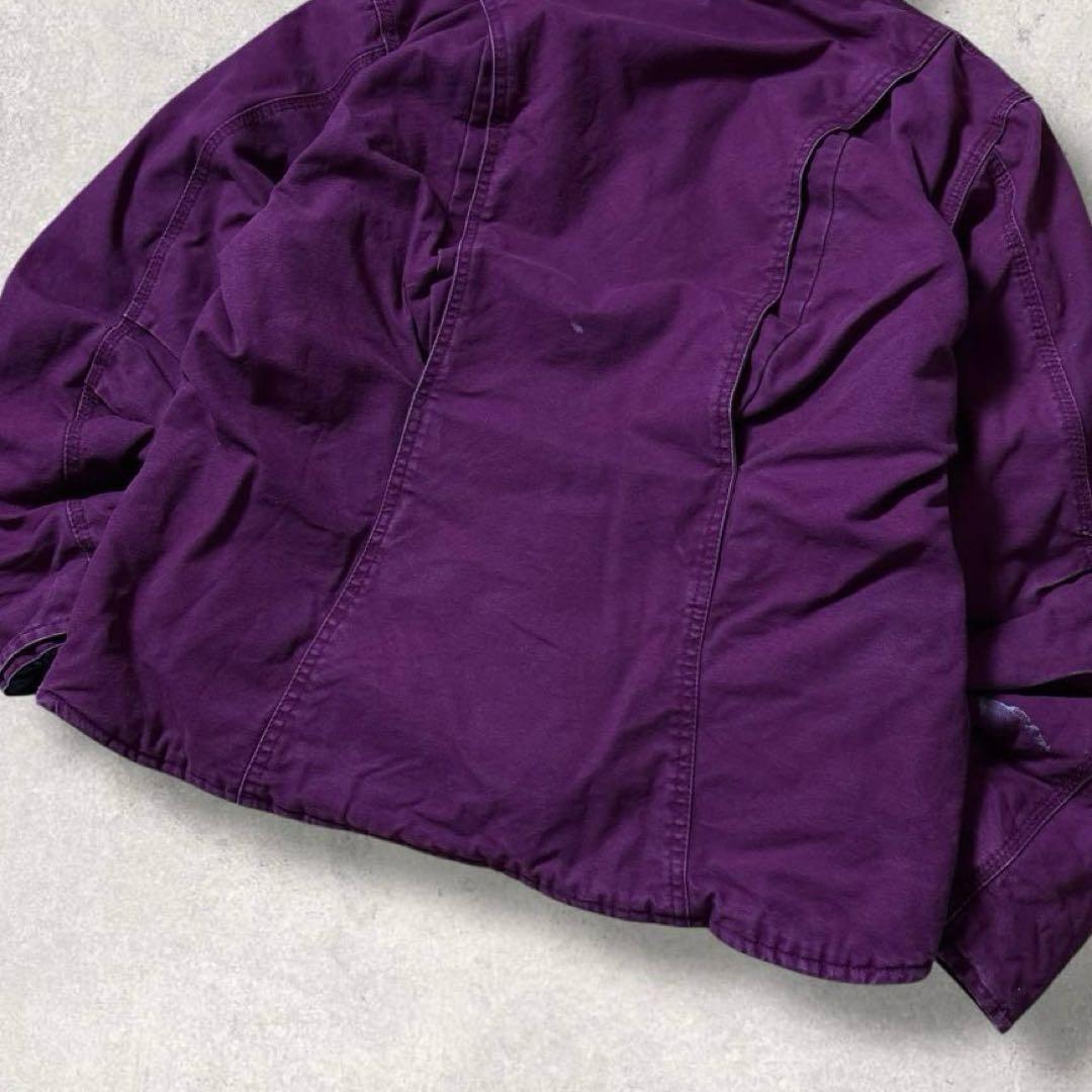 ぽ古着ダックパーカーアクティブジャケット短丈90s裏ボアジップフーディース