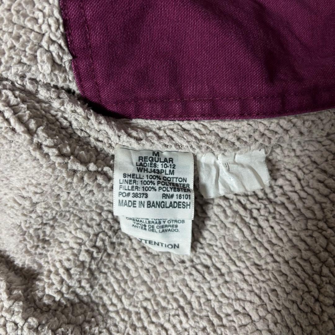 ぽ古着ダックパーカーアクティブジャケット短丈90s裏ボアジップフーディース