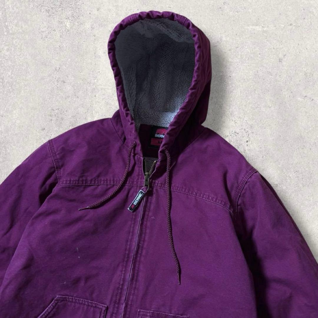 ぽ古着ダックパーカーアクティブジャケット短丈90s裏ボアジップフーディース