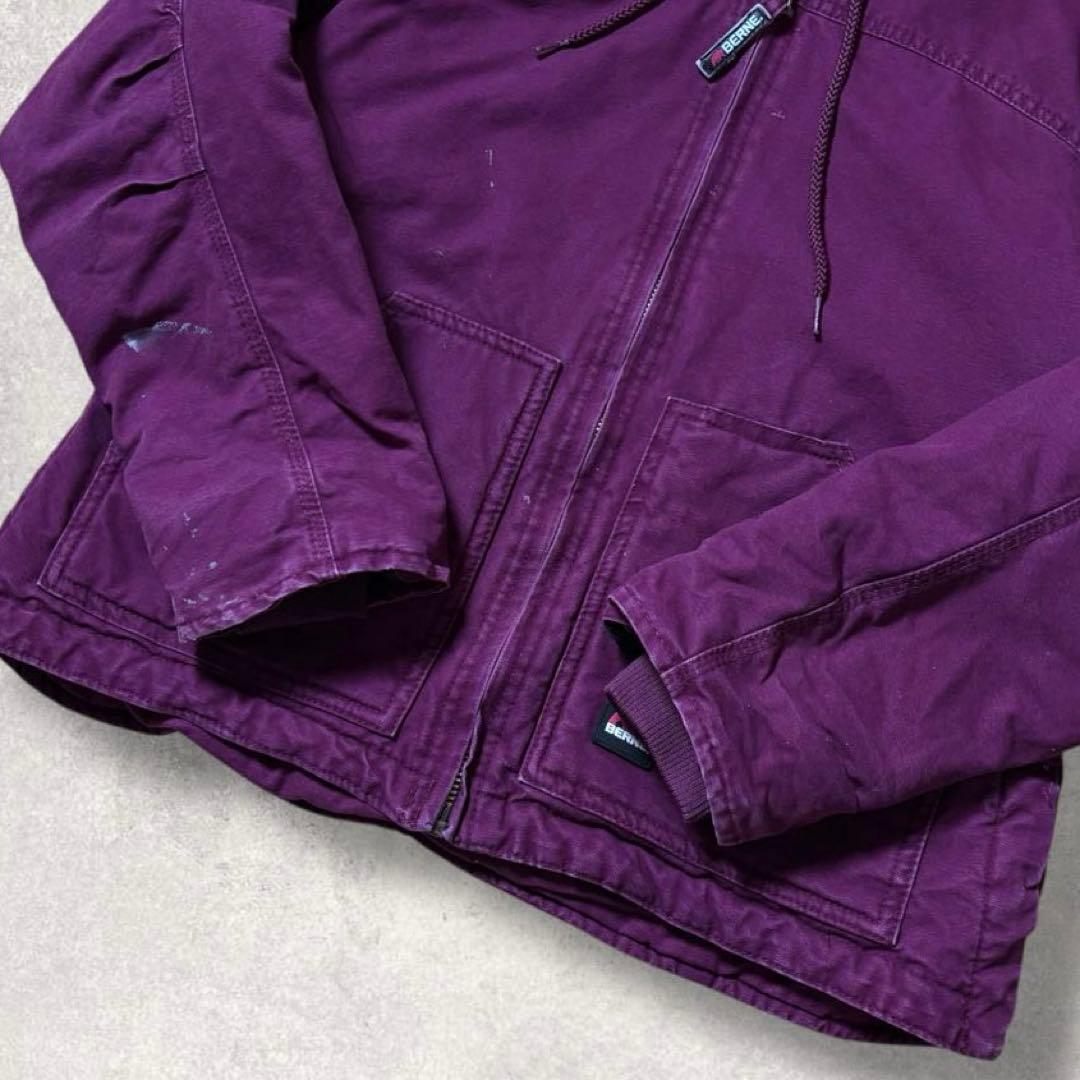 ぽ古着ダックパーカーアクティブジャケット短丈90s裏ボアジップフーディース