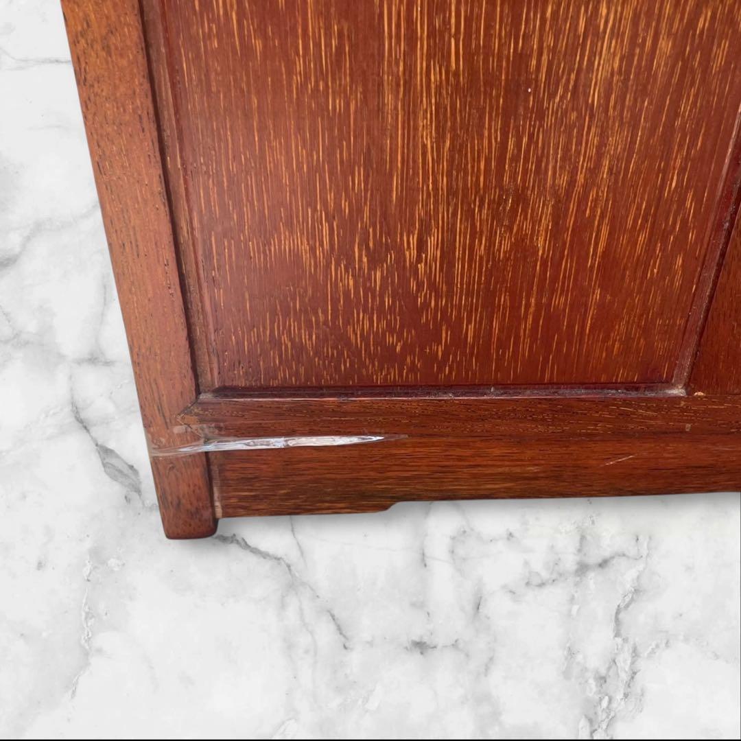 花梨材 棚 漆塗り 螺鈿細工 引出し付 収納家具の通販はau PAY