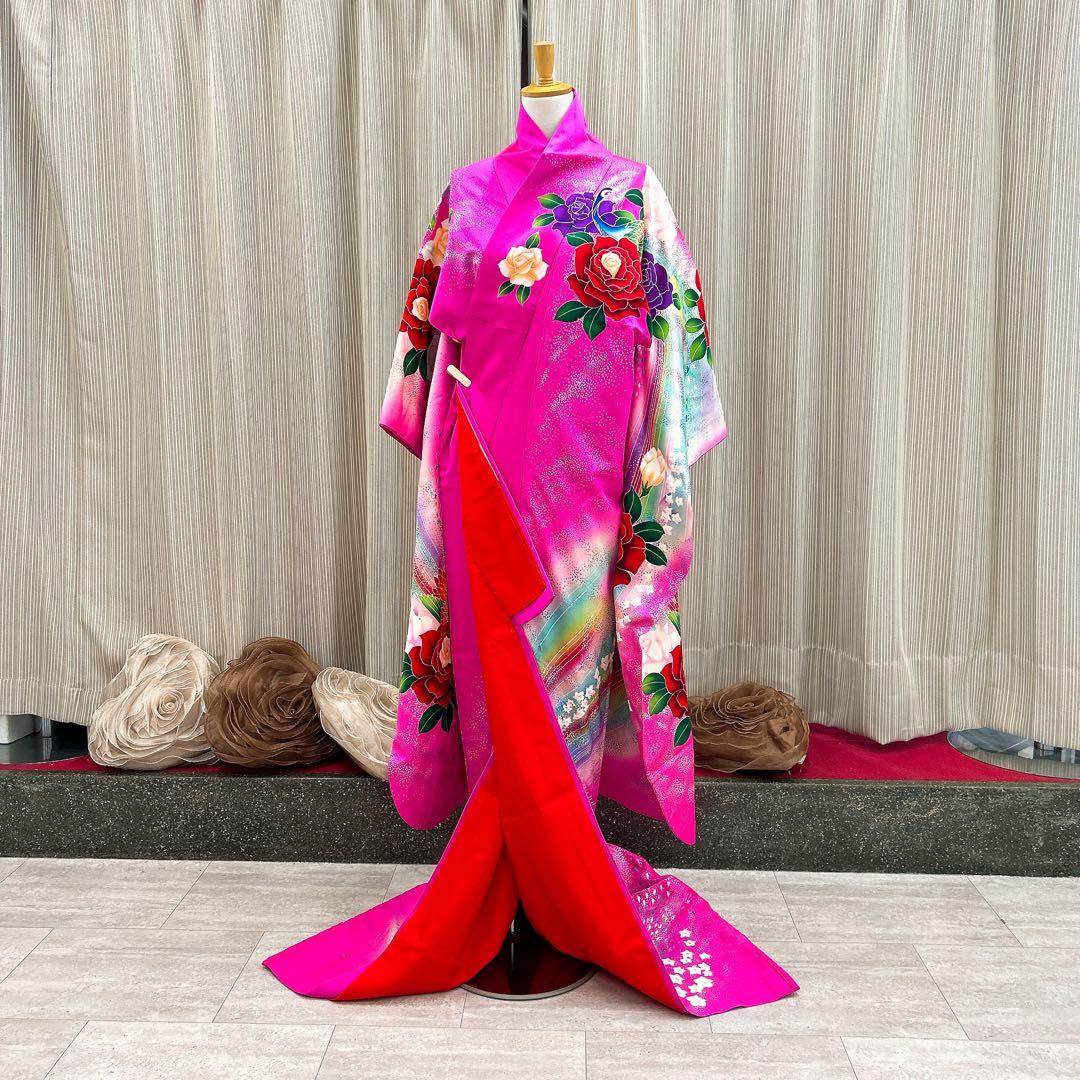 振袖 引き振袖 花嫁 成人式にも 昭和レトロ ピンク