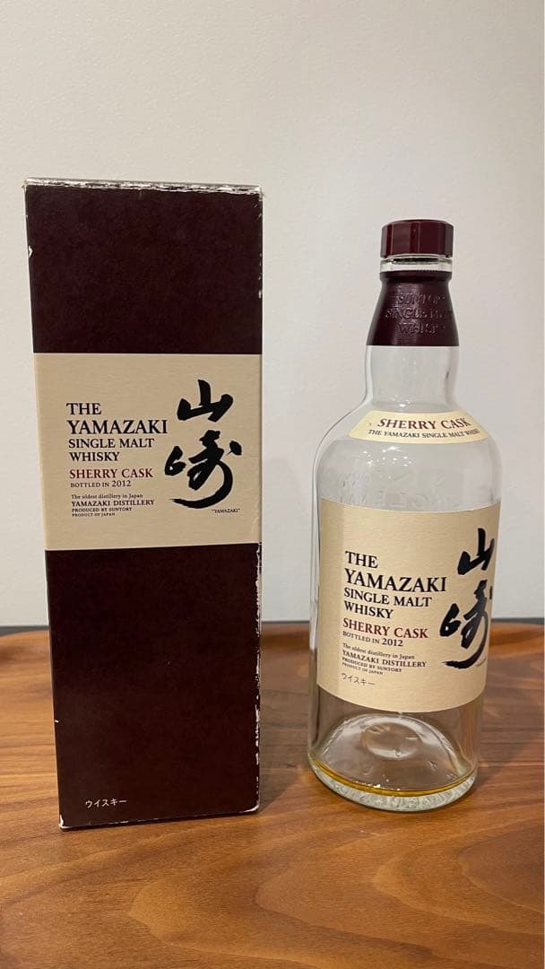 空き瓶】山崎 シングルモルトウイスキー シェリーカスク 700ml