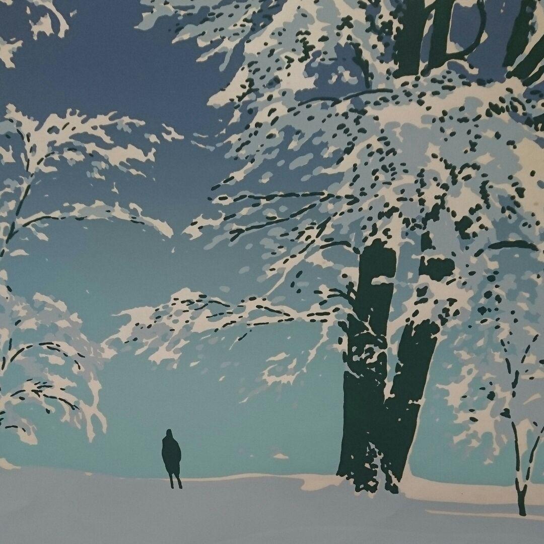本間武男 雪の札幌 シルクスクリーンep