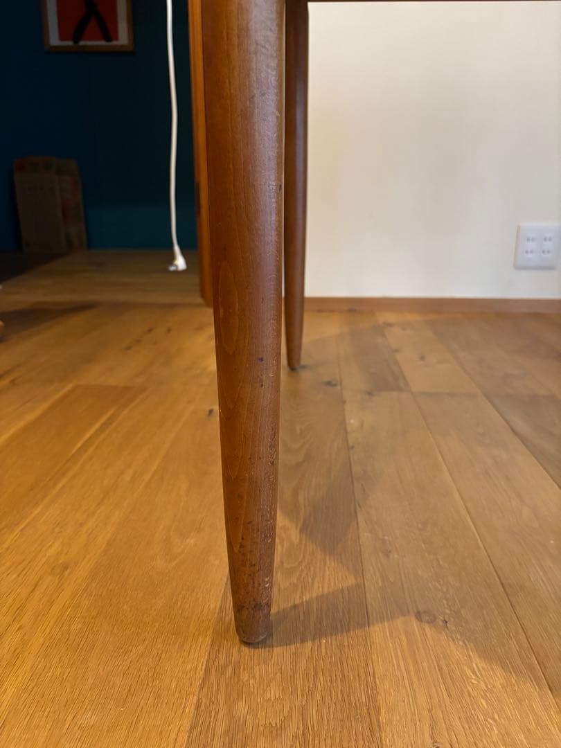 人気の ビンテージ ラウンドテーブル 伸張 拡張φ117cm チーク材