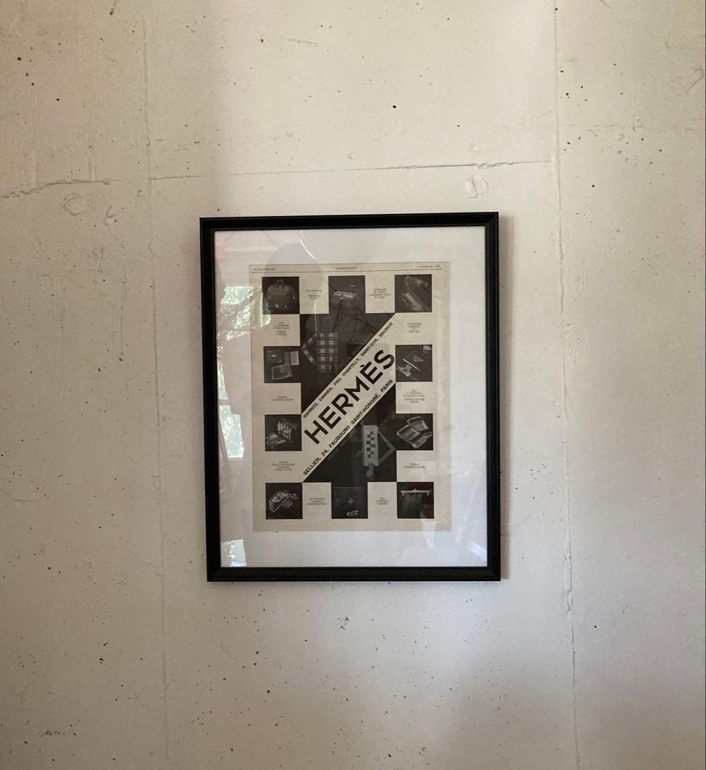 更に値下げ1929年　HERMES エルメス 広告　ポスターアートポスター　額装