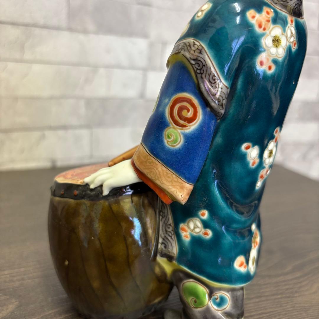 伊万里 唐子人形 置物 太鼓打 アンティーク