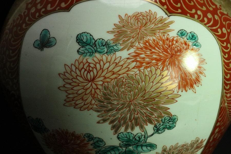 古伊万里 金彩 纏枝蓮花紋 沈香壷 コレクター蔵品(K-YC531)