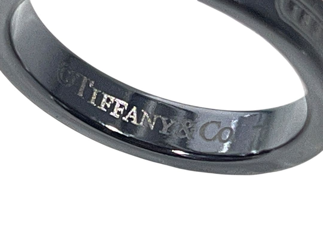 約15号Tiffany ティファニー 1837 ナロー リング ブラック チタン