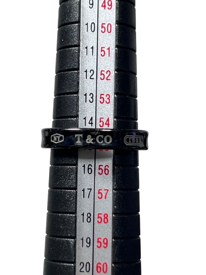 約15号Tiffany ティファニー 1837 ナロー リング ブラック チタン