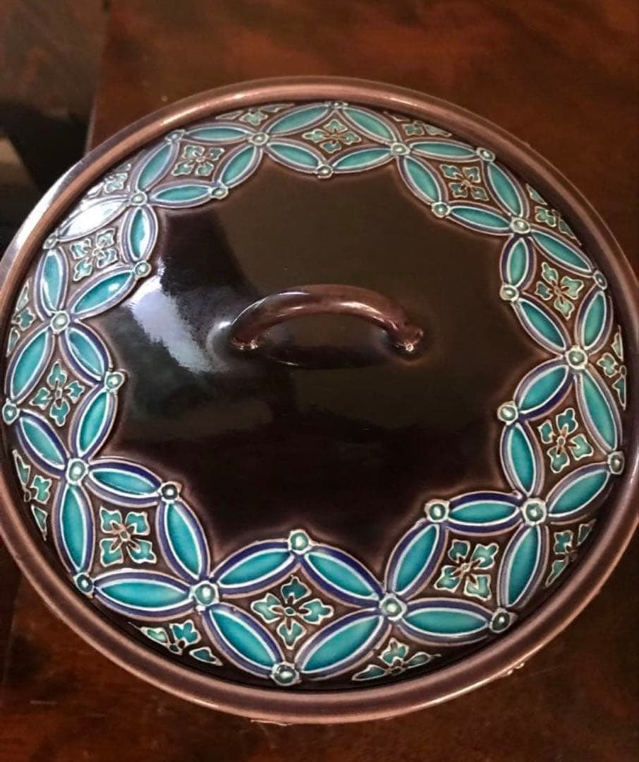 美品 茶道具 水差し 芳山 七宝繋ぎ 陶芸 茶器