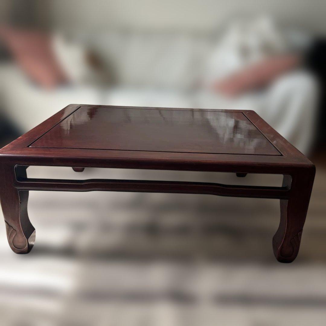 たのメル便 1950年代昭和レトロ 紫檀 ダークブラウン座卓 紫檀