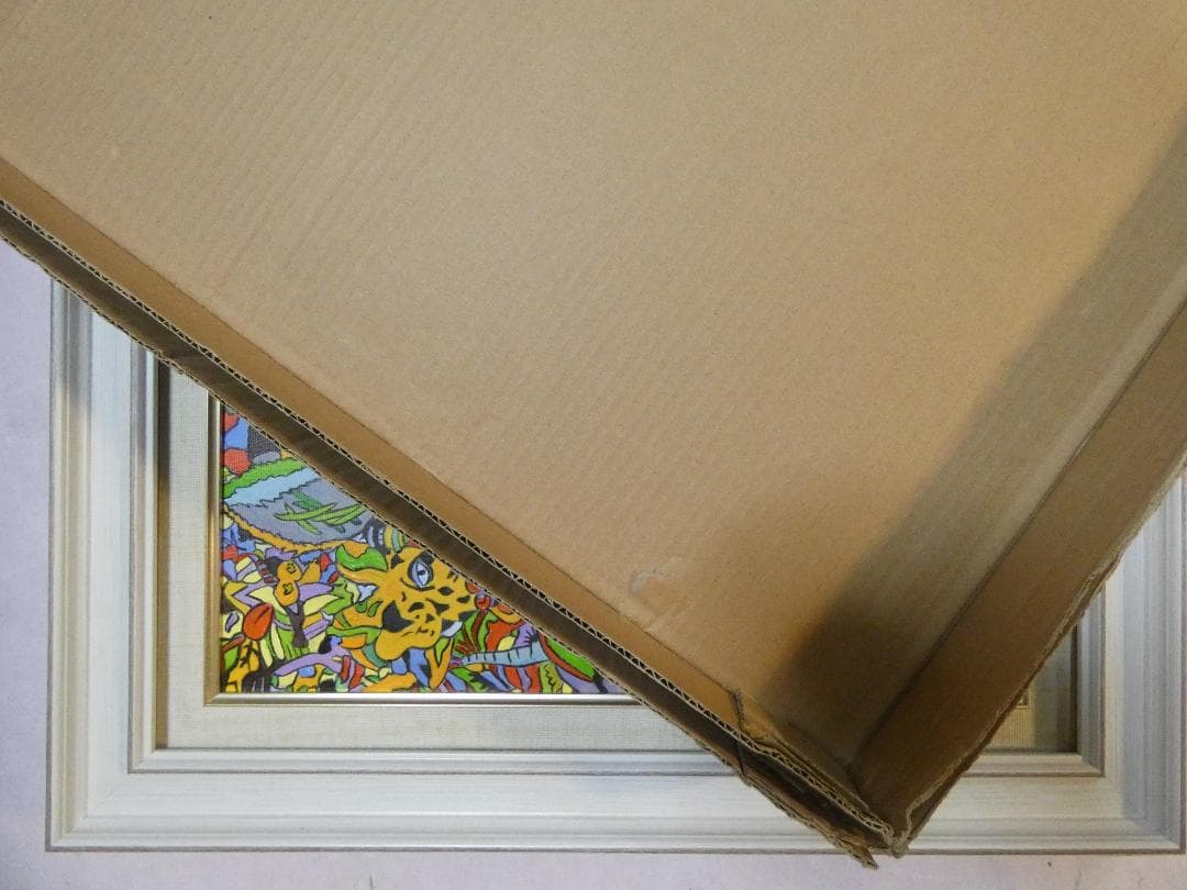 絵画 油彩ジミー大西「ピンチ」サイン F6サイズ 額装済み 肉筆手描き