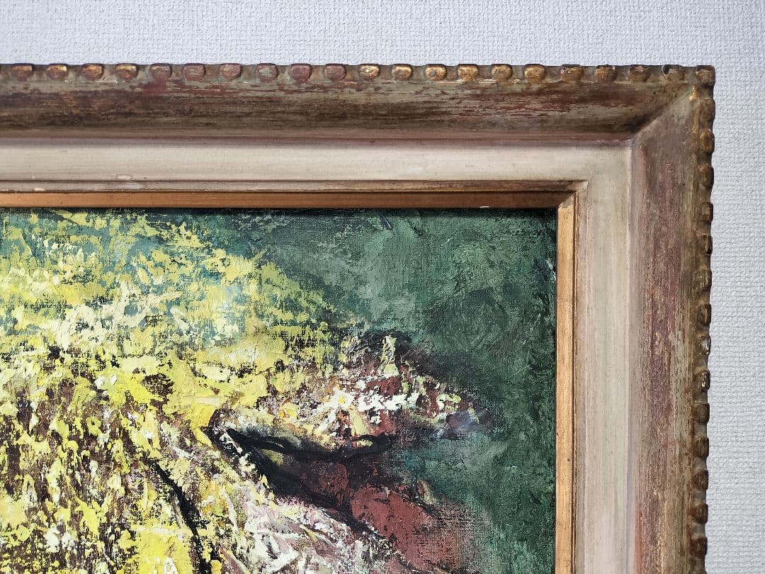 ♢稲石永吉 昭和41年 抽象画 油絵